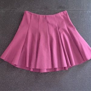 Maroon pleated mini skirt made by Lush